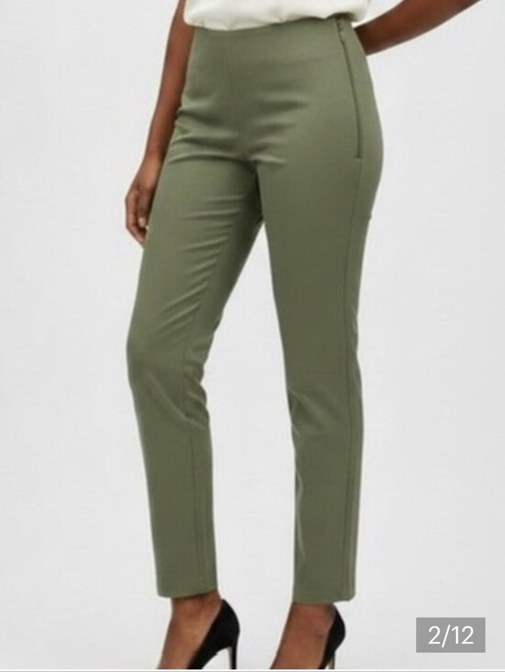 a new day Olive Green Slim Straight Chinos
